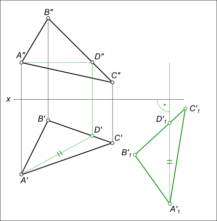 Плоскопараллельное перемещение треугольника